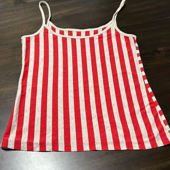 Old Navy Red and White Striped Tank Top - Picture 1 of 4